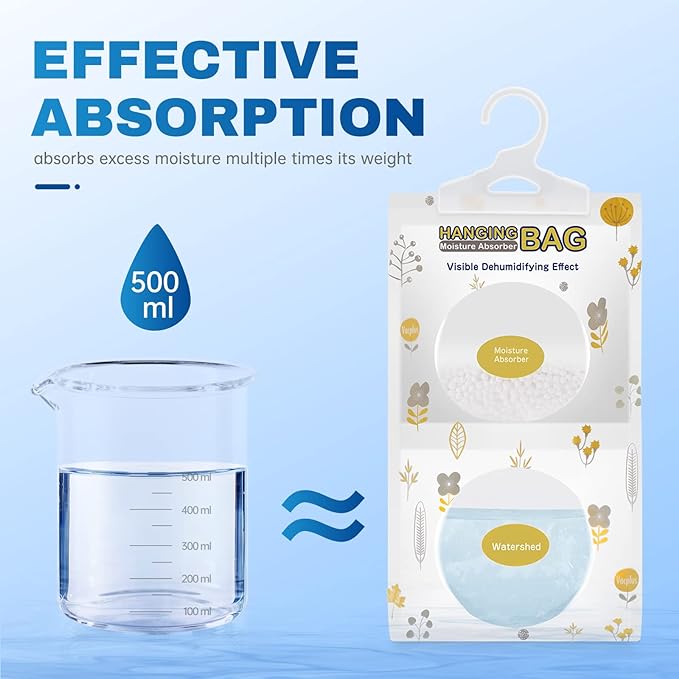 Vacplus Moisture Absorbers Packets, Fragrance Free 5 Pack, Humidity Packs - Image 2