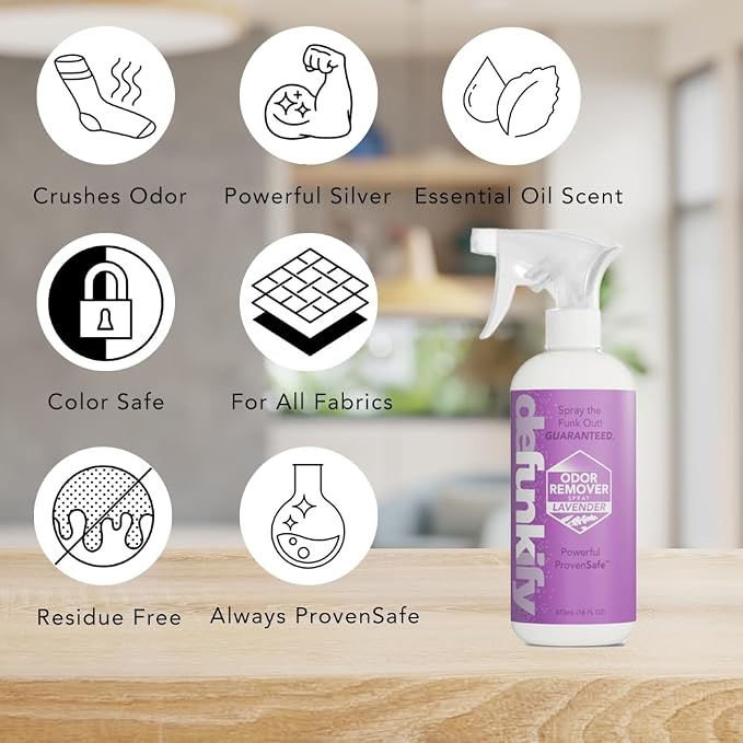 Odor Remover Spray, 16oz. 'Lavender' Essential Oil Odor Eliminator - Image 3