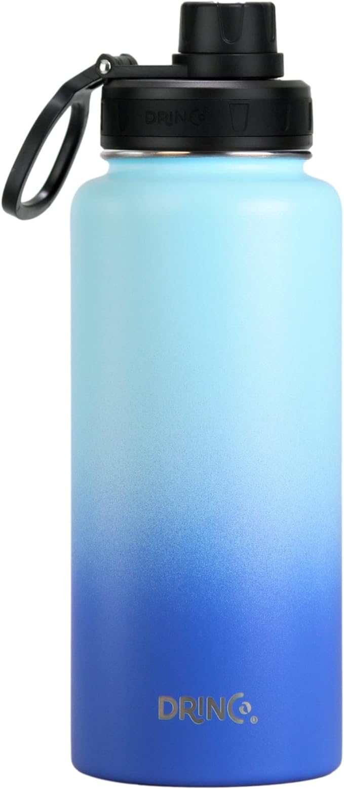 DRINCO Stainless Steel Water Bottle Spout Lid Vacuum Insulated Double Wall by Drinco