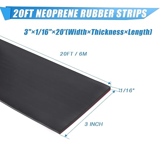 Neoprene Rubber Strips Self Adhesive Sheets, Rolls & Strips - Image 2