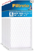 Filtrete 14x24x1 AC Furnace Air Filter, MERV 13, MPR 1900, Premium Allergen by Filtrete