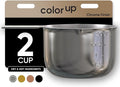 Color Up 2 Cup Measuring Cup, 480ml Stainless Steel Metal, Easy-Pour Spouts by ColorUpCollection