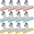 HOUSE AGAIN 12 Small Pack Stainless Steel Chip Bag Clips Covered by HOUSEAGAIN