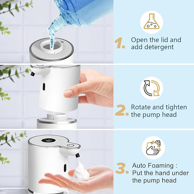 Automatic Foaming Soap Dispenser, 6 Level Adjustable Foam, Wall Mount Soap - Image 4