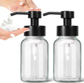 GMISUN Foam Soap Dispenser, 2 Pack 8.5 fl oz / 250 ml Clear Glass Soap Dispenser by GMISUN