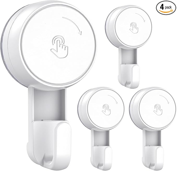 LUXEAR Suction Cup Hooks Reusable Suction Hooks by Luxear
