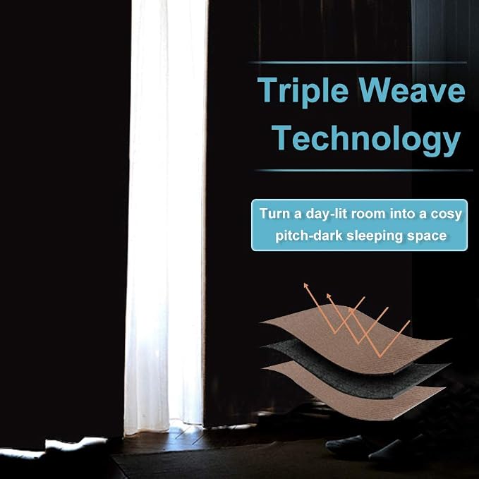 RYB HOME Blackout Curtains for Kitchen, Over Sink Privacy Curtains Window Decor - Image 4