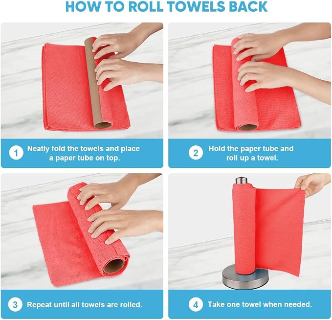AIDEA Microfiber Cleaning Cloth Roll, Microfiber Towels - Image 7