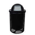 COATEDOUTDOORFURNITURE RDT-P-BLK Heavy Duty Round Trash Receptacle by CoatedOutdoorFurniture