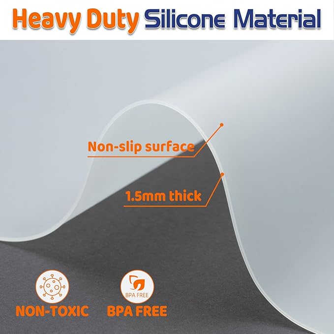 Warome Silicone Mat, 78.7”x 23.6” Heat Resistant Mats - Image 4