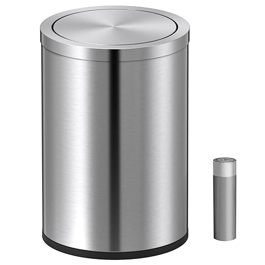 Mbillion Small Trash Can with Swing Lid 2.4 Gallons/9 Liter, Mini Trash Can by Mbillion