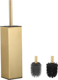 BVL Toilet Brush and Hoder Set Brushed Gold Freestanding by BVLBath