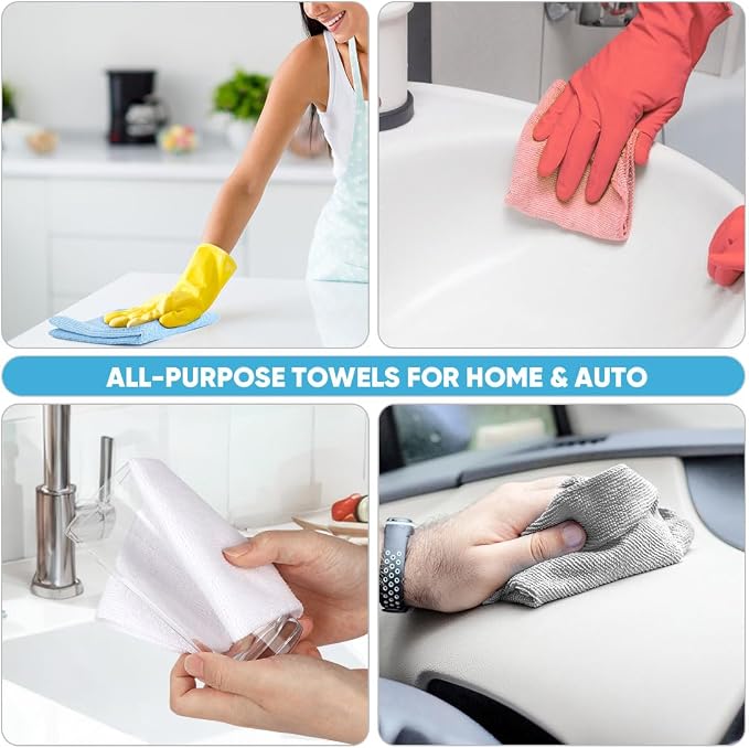 AIDEA Microfiber Cleaning Cloth Roll, 55 Sheets, Microfiber Towels - Image 5
