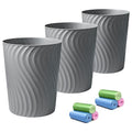 YGJT Small Trash Can, 3 Pack 1.8 Gallons Bathroom Trash Can, Slim Waste Basket by YGJT