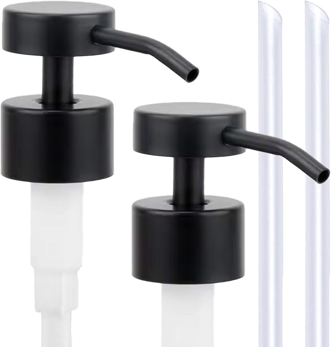 Stainless Steel Soap Dispenser Pump Head Replacement 2 Pack, 28/400 Threads by LUNESTELLA