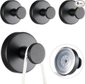 4 PCS Suction Cup Hooks for Shower, Stainless Steel No Drill Towel Hooks by Pierpel