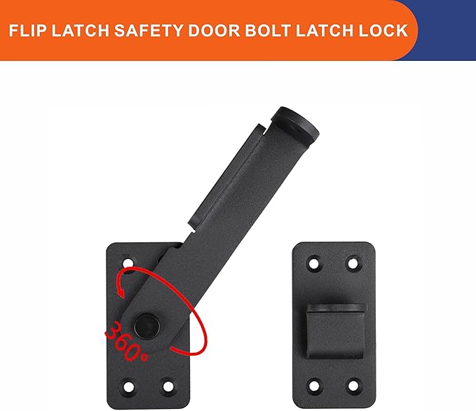 Flip Latch Lock, 90 Degre Heavy Duty Gate Latch - Image 5