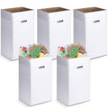 Tioncy 5 Pcs Cardboard Trash Cans Disposable and Reusable Corrugated Cardboard by Tioncy