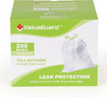 Large Trash Bag 13 Gallon Tall Drawstring 100% Post-Consumer Recycled Garbage by ValueGuard