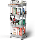 4 Tier Rolling Cart Organizer, Art Craft Diaper Bedside Snack Laundry Room by Sorgion