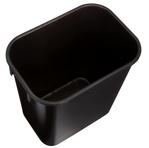 Amazon Basics Small Trash Can, Rectangular Commercial Office Wastebasket - Image 4
