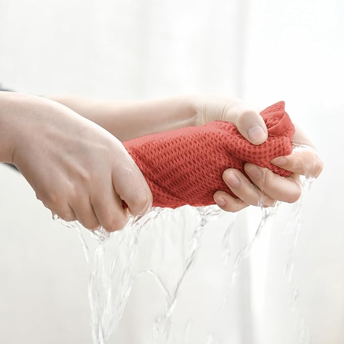 Artoid Mode 100% Cotton Red Waffle Weave Kitchen Dish Cloths, 12x12 Inch Ultra - Image 4