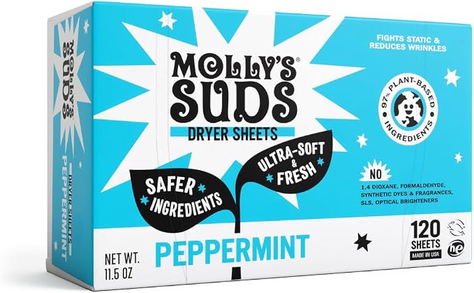 Molly's Suds Fabric Softener Dryer Sheets by MollysSuds
