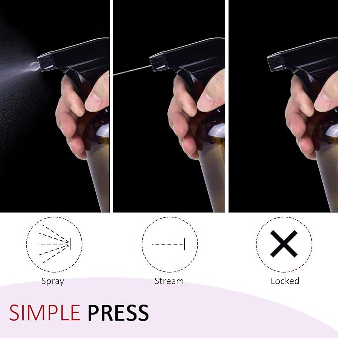 AMORIX 50PCS Spray Bottle Tops Black Trigger Sprayer Heavy Duty Replacement - Image 4