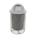 COATEDOUTDOORFURNITURE RDT-TXTGRY Heavy Duty 32 Gallon Round Trash Receptacle by CoatedOutdoorFurniture