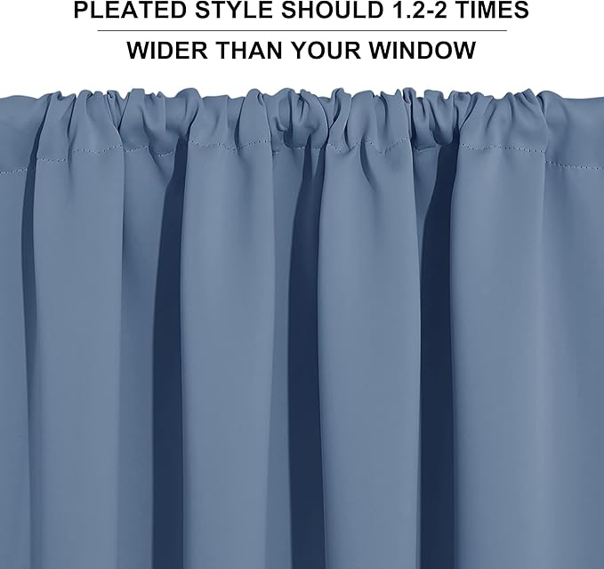 RYB HOME Blackout Curtains for Kitchen, Over Sink Privacy Curtains Window Decor - Image 3