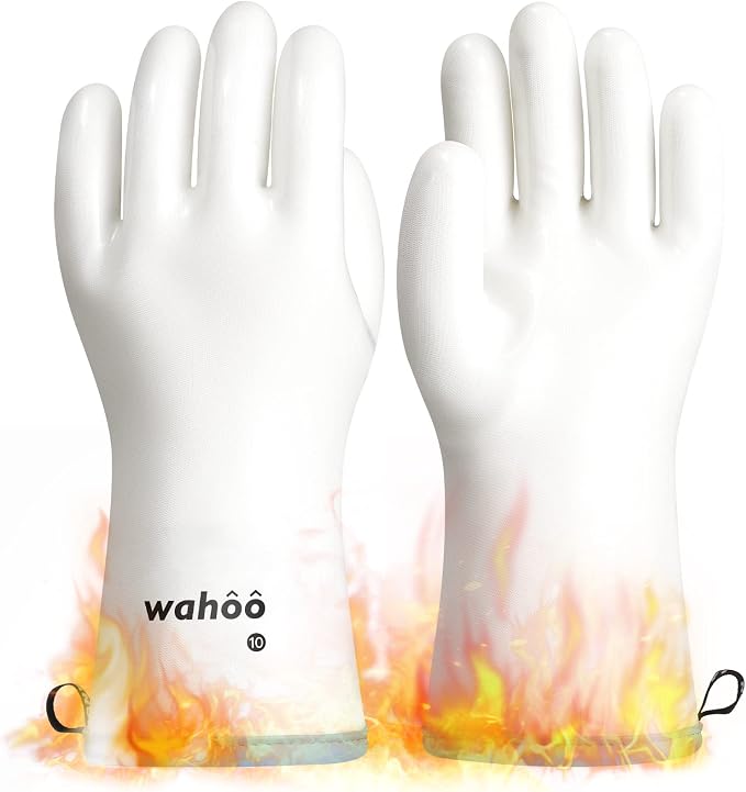 LANON Protection Wahoo Liquid Silicone Smoker Oven Gloves, Food-Contact Grade by LANONProtection