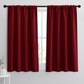 RYB HOME Curtains for Bedroom 72 inches Long, W 34 x L 72, Burgundy Red by RYBHOME