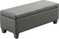 51 Inch Faux Leather Ottoman by UDAX