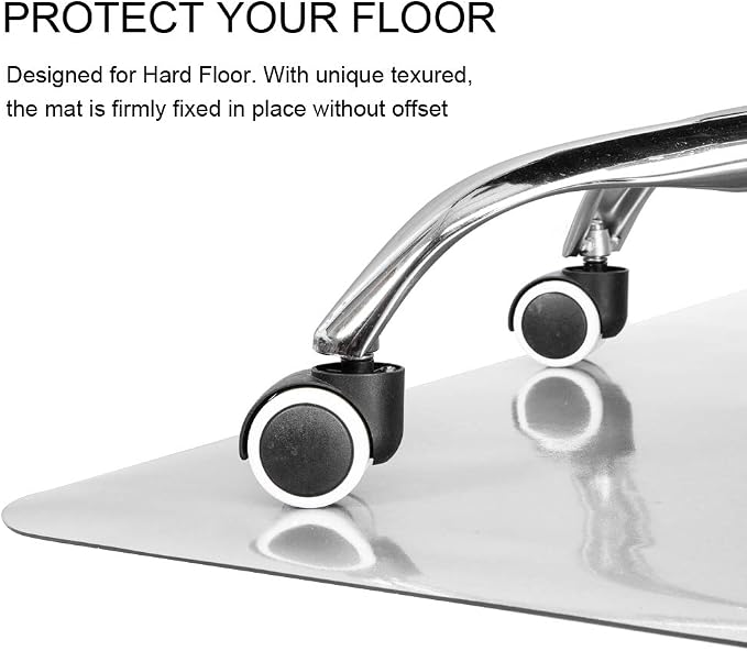 Kuyal Clear Chair mat for Hardwood Floor 30 x 48 inches Transparent Floor Mats - Image 4