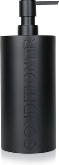 Matte Black Conditioner Dispenser Luxurious Refillable Pump Bottle by IndecorHome