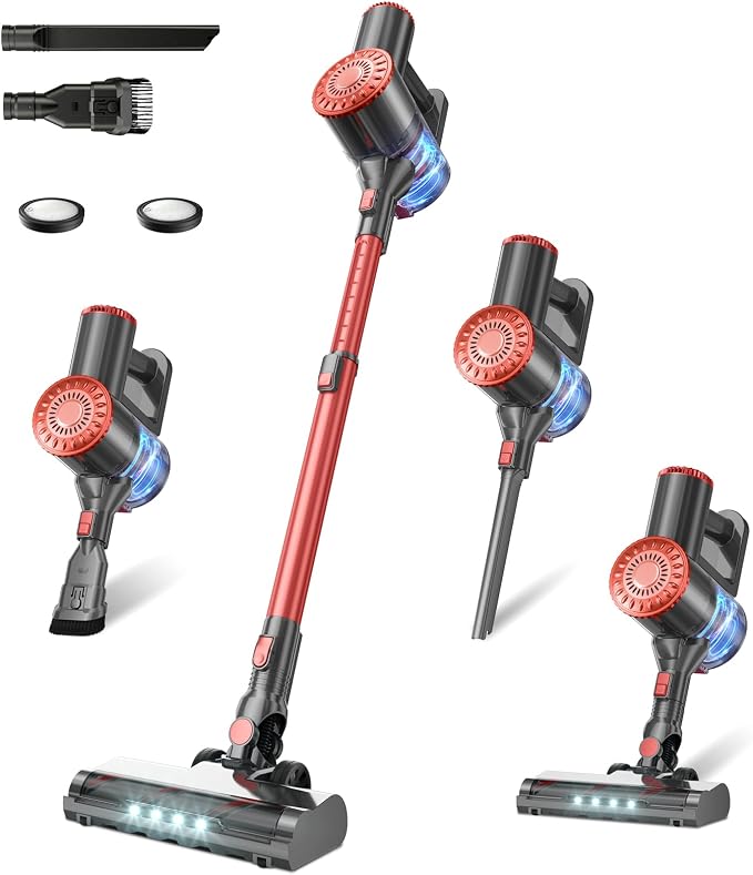 Cordless Vacuum Cleaner with Self-Standing, Powerful Stick Vacuum Cleaners by Unknown