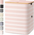 BALEINE Laundry Hamper with Lid, Tall Laundry Baskets with Bamboo Pull Handles by BALEINE