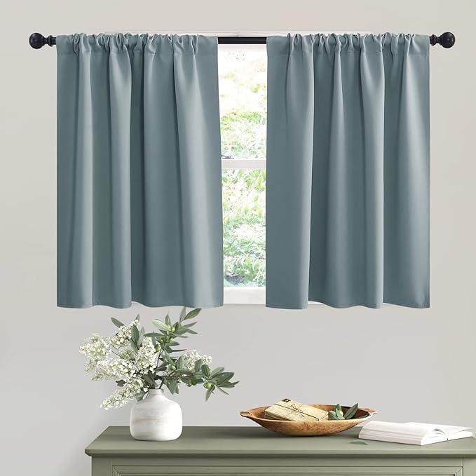 RYB HOME Small Window Curtains, Thermal Insulated Privacy Curtains and Drapes by RYBHOME