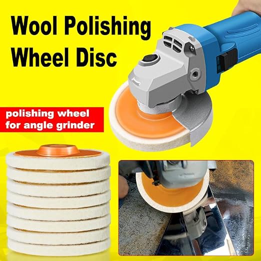 10 Pcs 4.5 Inch Wool Felt Polishing Wheel Disc, Wool Polishing Wheel Disc - Image 6