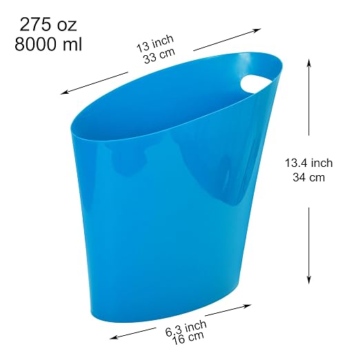 Youngever 2 Gallon Slim Trash Can, Plastic Garbage Container Bin, Small Trash - Image 2