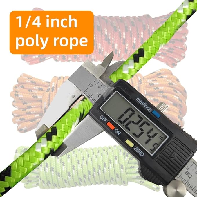 Diamond Braided Polypropylene Rope Nylon Rope Mix Thick Heavy Duty Ropes 1/4 - Image 5