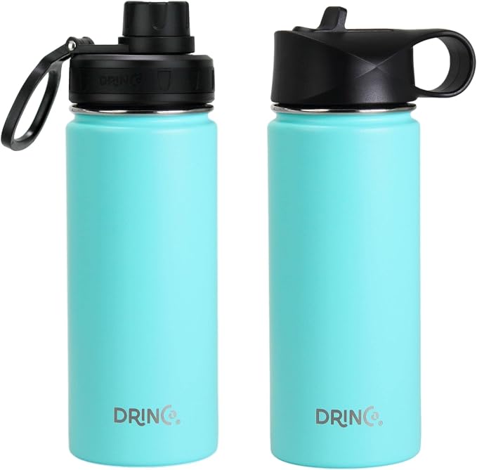DRINCO Stainless Steel Water Bottle Spout Lid Vacuum Insulated Double Wall - Image 3