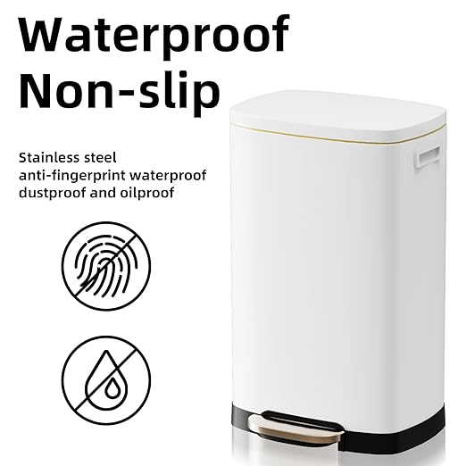 13 Gallon Trash Can with Lid, 50L Fingerprint Proof Stainless Steel Kitchen - Image 5