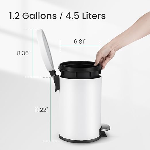 Cesun 1.2 Gallons Small Trash Can - Image 6