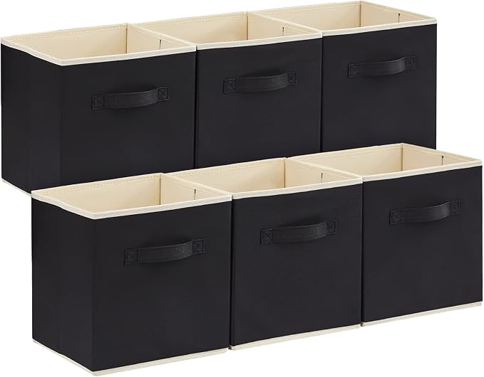 Lifewit Collapsible Fabric Storage Cubes Bins Set 11 Inch, Foldable Cubby by Lifewit