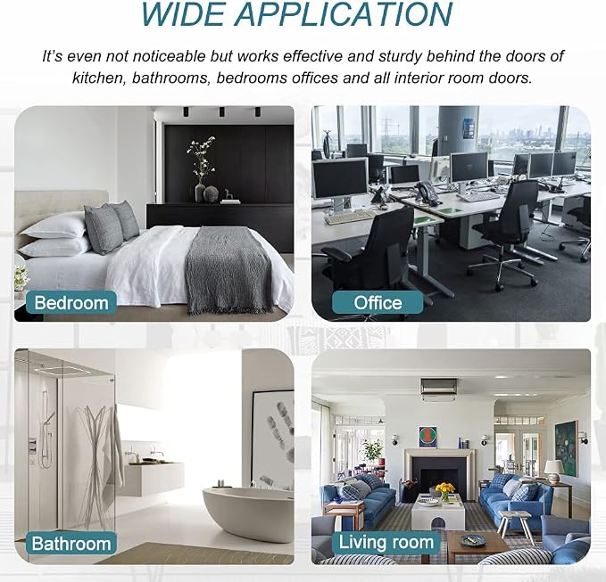 12 Pack Hinge Pin Black Door Stopper, Adjustable Heavy Duty Hinge Pin Door Stop - Image 7