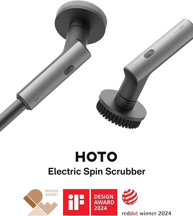 HOTO Cordless Electric Spin Scrubber, IPX7 Full Body Waterproof Bathroom - Image 6