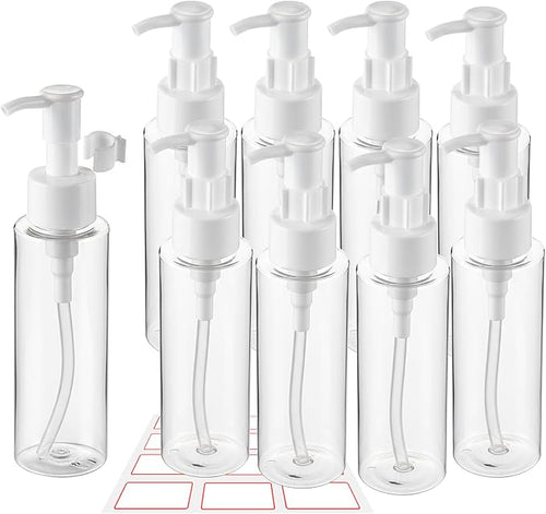 10 Pack 3.4 Oz/100ml Travel Pump Bottle TSA Approved Empty Plastic Pump Bottles by wowang