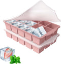 Silicone Ice Cube Tray, 2 Pack Easy-Release Stackable Ice Trays by Unknown