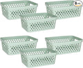 Glad Plastic Storage Basket Set, Value Pack of 6 | Open Storage Bins by GladTrashFoodStorage